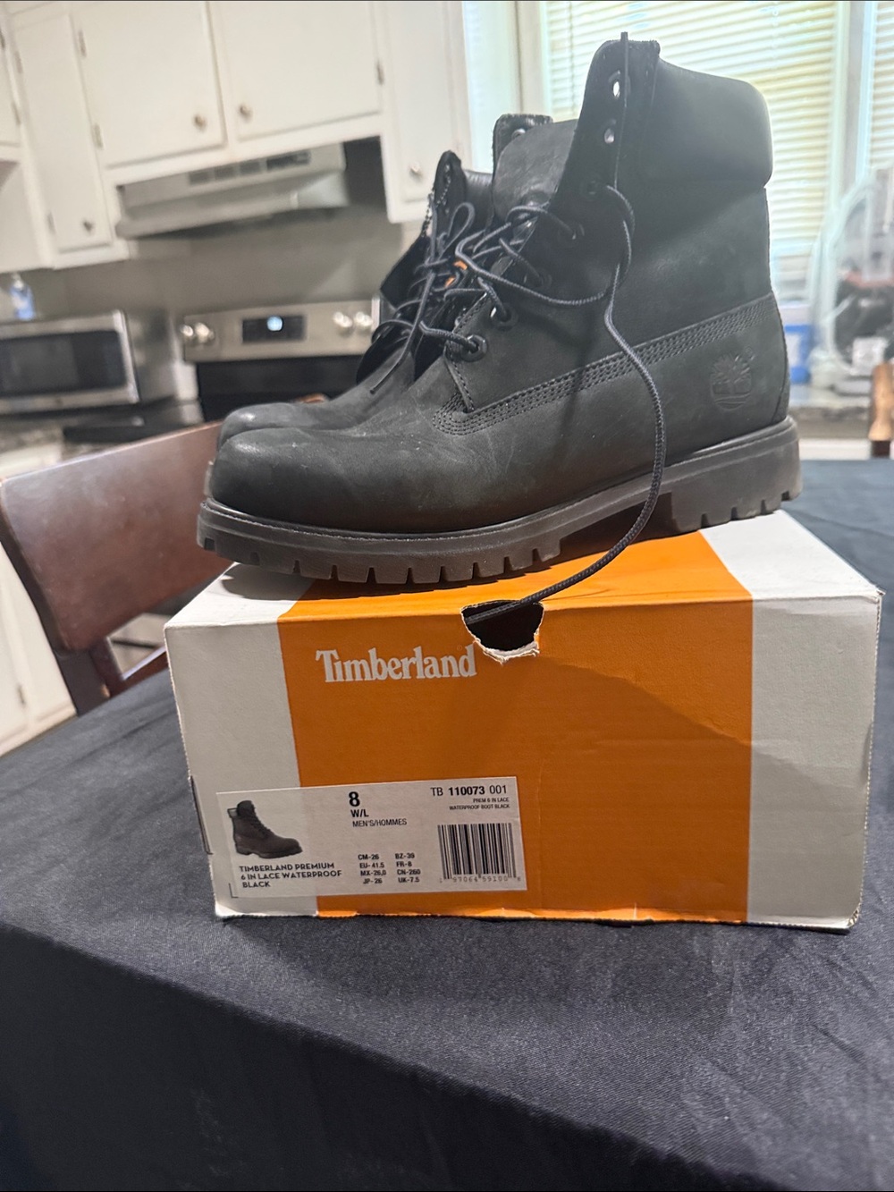 Timberland Men's Black Leather Work Boots
